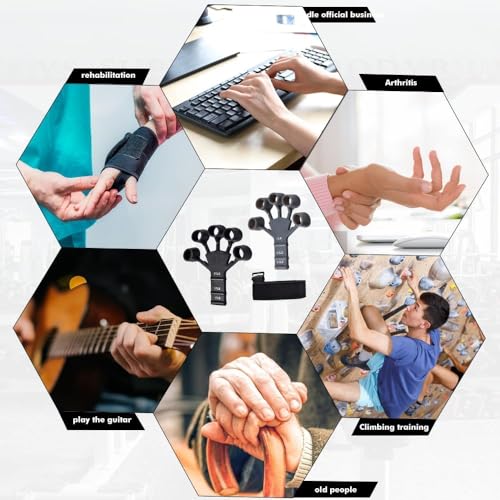 FEORA 2 PCS Finger Gripper Forearm Strengthener Yoga Resistance Band Finger Gripper for Veins Fnger Stretcher Exerciser Vein gripper for Hand Finger Grip Finger Strengthener Finger Gripster|B0CHYY4DGG