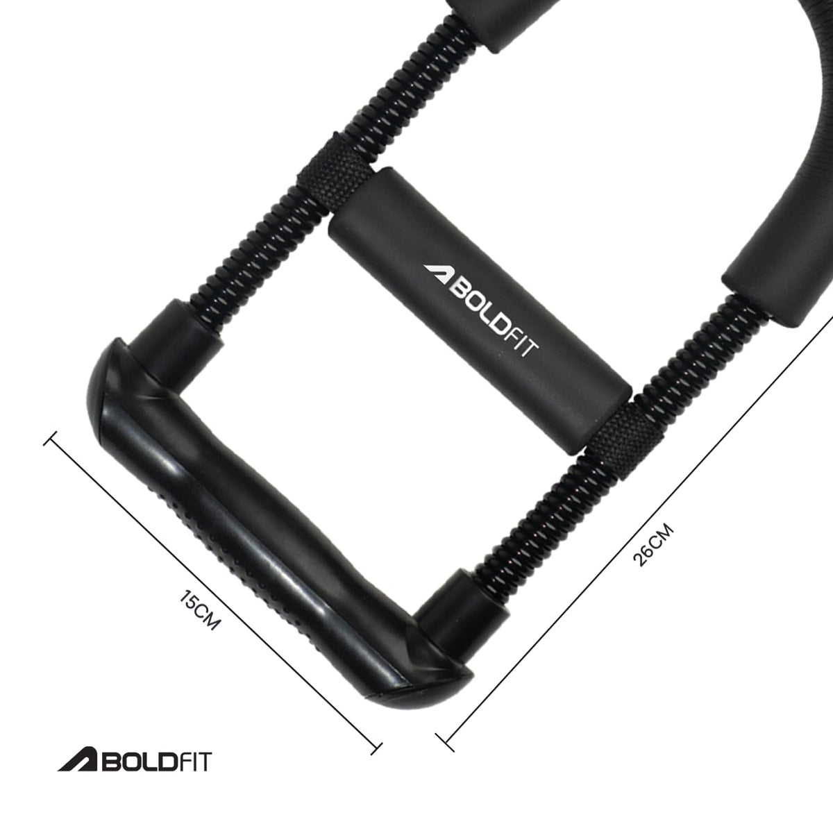 Boldfit Forearm Strengthener Wrist Exercise Equipment Arm Strengthener Grip Strengthener Fitness Equipment Home Gym Equipment For Men & Gym Equipment For Women Grip Workout Forearm Wrist Grip, Black