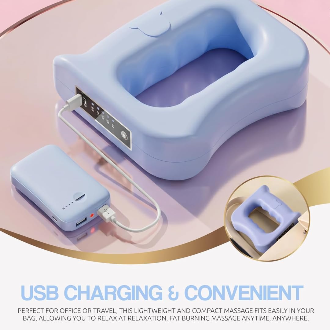 Dealsure Electric Fascia Massage Ring | Rechargeable Deep Tissue Massager with 5 Speed Settings & 3 Modes | Belly Fat Burner Machine | Hands-Free Full Body Relaxation for Men & Women