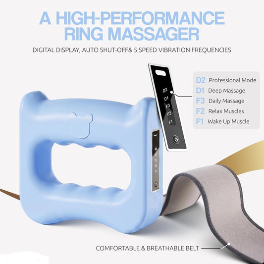 Electric Massage Ring | Rechargeable Deep Tissue Massager with 5 Speed Settings & 3 Modes