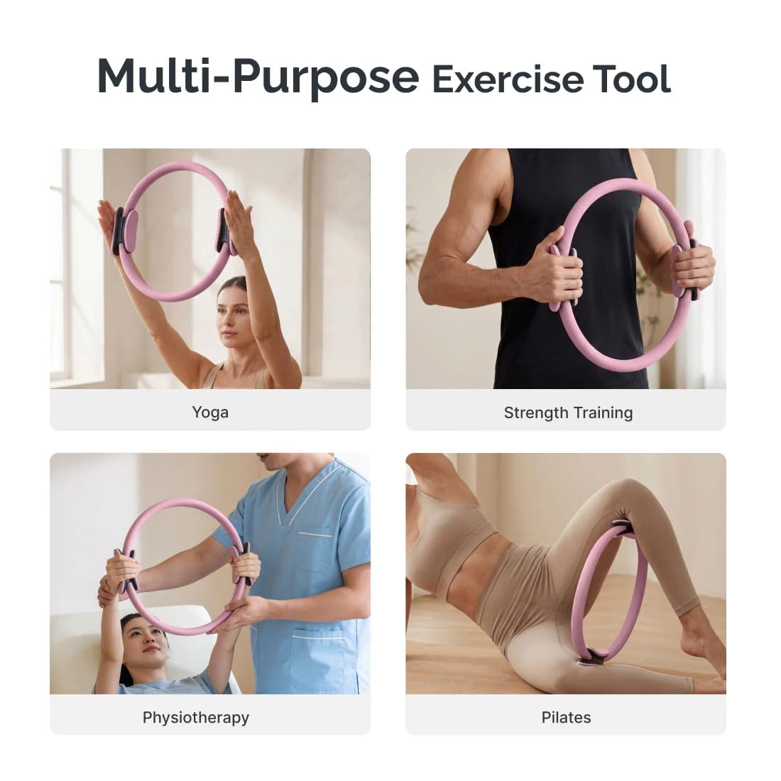 Cult Pilates Ring Fitness Circle with Dual Grip Handles