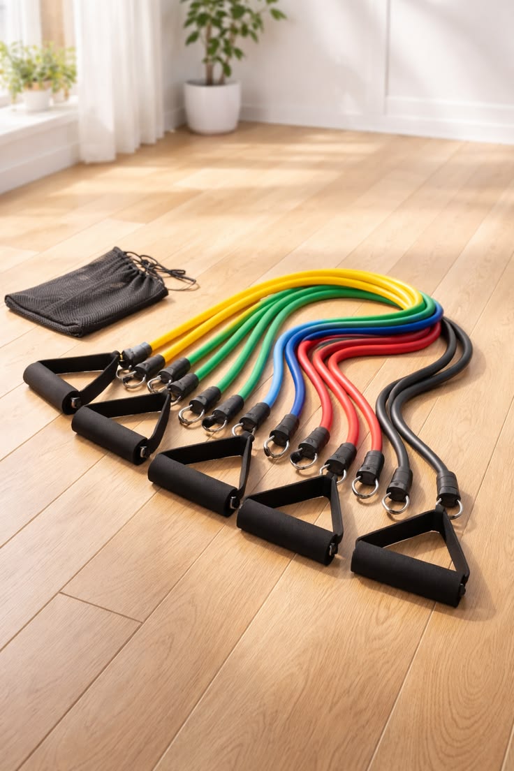 11 Pcs Resistance Bands Set for Exercise, Stretching, & Workout