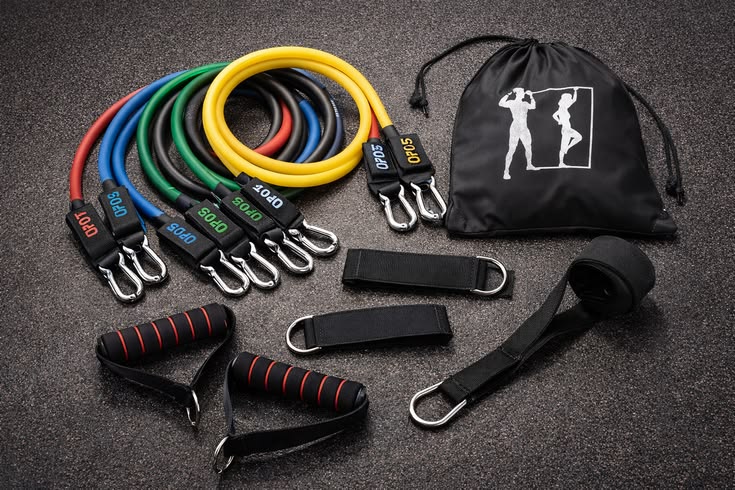11 Pcs Resistance Bands Set for Exercise, Stretching, & Workout