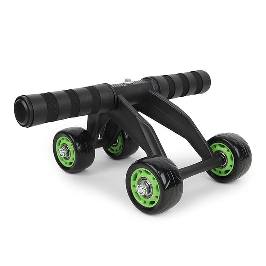 PRO365 Home Gym 4 Wheel Pro Advance Wheel Roller Abdominal Fitness Trainer And Stomach Exercise Machine Equipment Workout For Men & Women, Black|B0BVG6423F