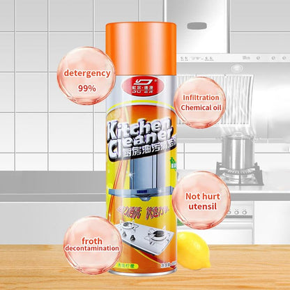 Multipurpose Bubble Foam Cleaner Kitchen Cleaner Spray Oil & Grease Stain Remover Chimney Cleaner Spray Bubble Cleaner All Purpose Foam Degreaser Spray