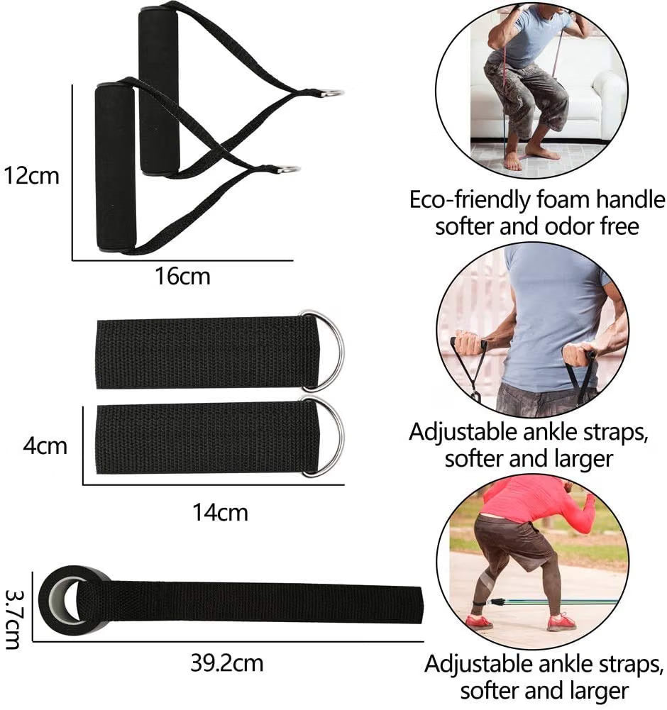 11 Pcs Resistance Bands Set for Exercise, Stretching, & Workout (Copy)