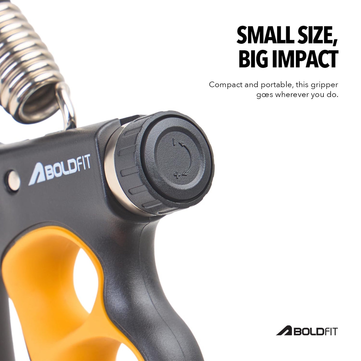 Boldfit Hand Gripper 100kg Hand Grip Forearm Strengthener Finger Gripper Exercise Gym Hand Grip Strengthener With Counter Hand Griper For Men & Women Five Finger Gripper - 100kg Orange
