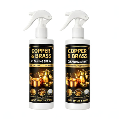 Copper & Brass/Silver Chrome Cleaning Spray 2x200ml Each – Easy Spray & Wipe | For Utensils, Pooja Items, Home Décor | Cleaner & Polish with Corrosion Inhibitor