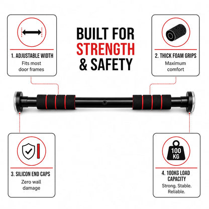 Pull Up Bar for Home | Doorway Pull Up Bar for Kids & Adults