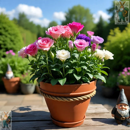 Earth Hopper 50+ SEEDS Lisianthus Flower Mix Colors Seed Pack, Easy Care & Fragrant & Air Purifying for Indoor & Outdoor Gardening.