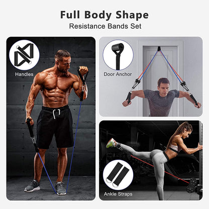 11 Pcs Resistance Bands Set for Exercise, Stretching, & Workout
