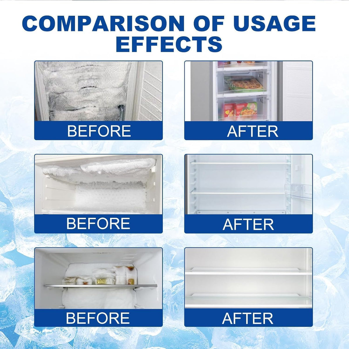 Refrigerator Defrosting Spray 120ml | Fast Ice Melt & Deicing Formula | Helps Remove Freezer Frost Quickly | Easy-to-Use Spray for Fridge, Refrigerator & Deep Freezer