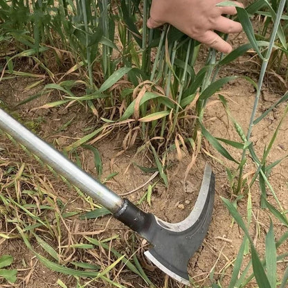 HASTHIP® Carbon Steel Axe Tool for Wood Cutting Gardening Sickle for Cutting Grass 52 CM Weed Remover with Handle 2 in 1 Grass Removing Chopping Harvesting Pruning 2 PCS