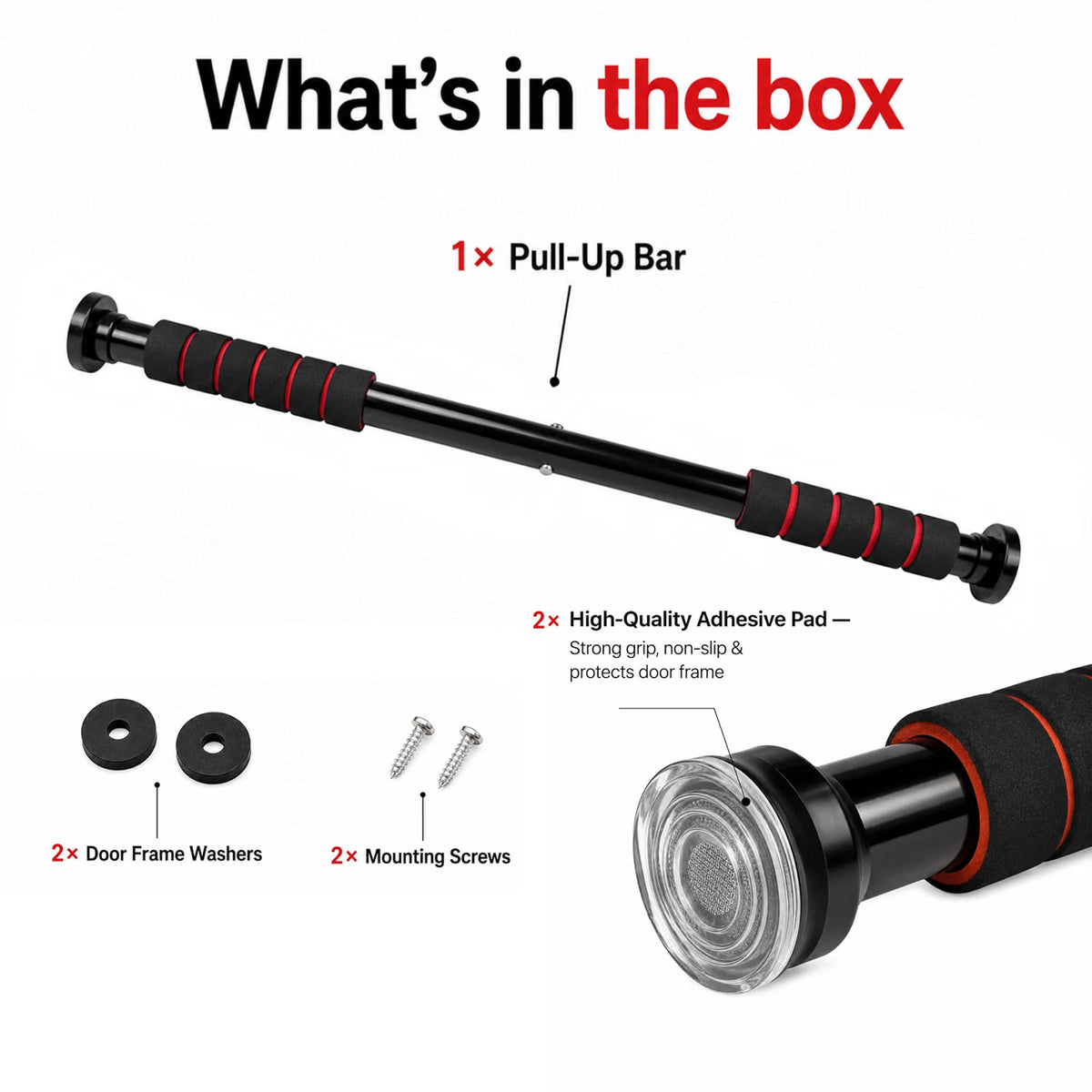 Pull Up Bar for Home | Doorway Pull Up Bar for Kids & Adults