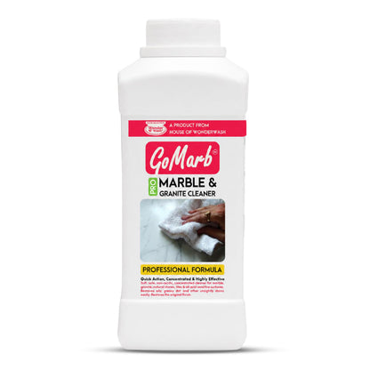 GoMarb Pro Marble & Granite Cleaner (500ml) Concentrated | Non-Acidic, Safe for Delicate Surfaces | Cleans & Restores Shine on Marble, Granite, Tiles, and Stone Surfaces | Made in India