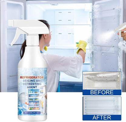 Refrigerator Defrosting Spray 120ml | Fast Ice Melt & Deicing Formula | Helps Remove Freezer Frost Quickly | Easy-to-Use Spray for Fridge, Refrigerator & Deep Freezer