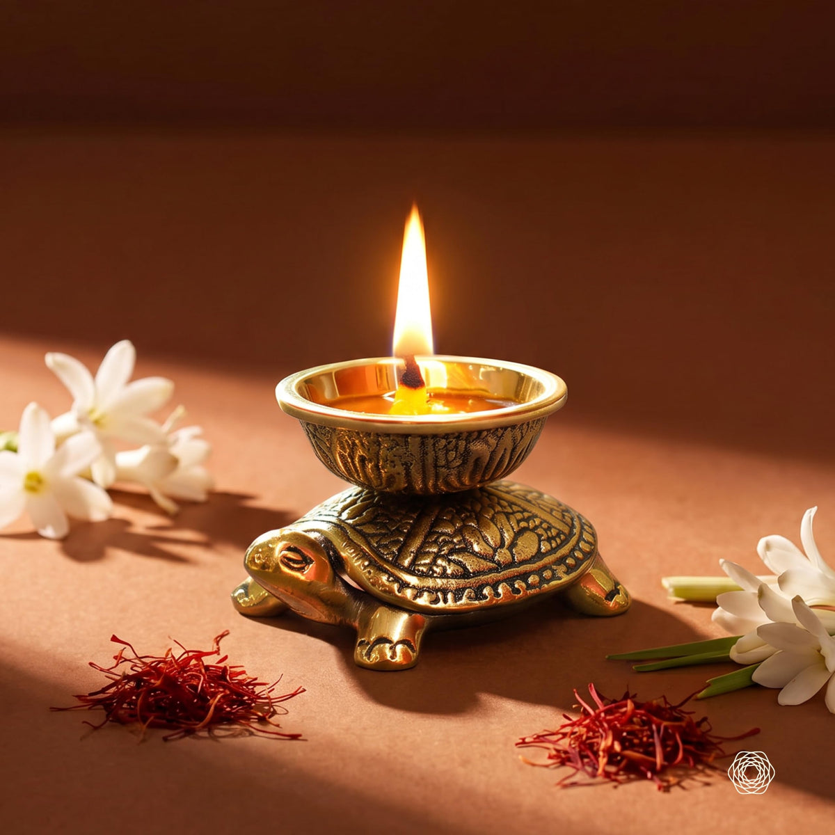 BEHOMA Handcrafted 100% Pure Brass Turtle Diya for Pooja & Home Temple
