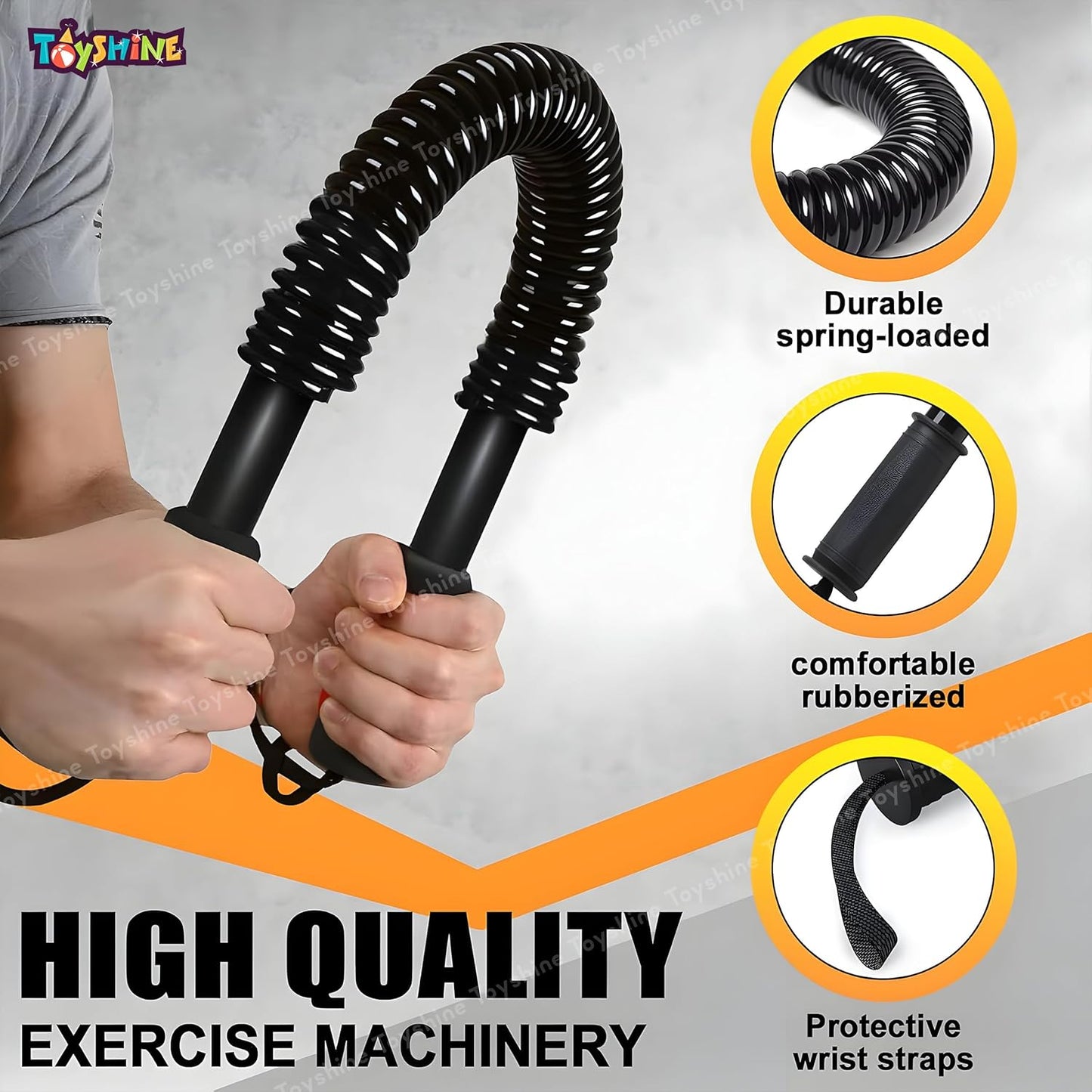 Carbon Steel Metal Spring Power Twister 40 kg Bar Equipment for Upper Body and Arm Strengthening Workout