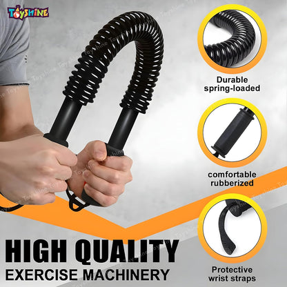 Carbon Steel Metal Spring Power Twister 40 kg Bar Equipment for Upper Body and Arm Strengthening Workout