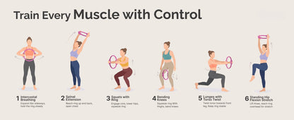 Cult Pilates Ring Fitness Circle with Dual Grip Handles