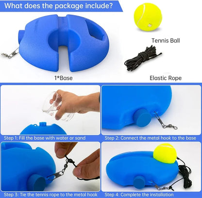 Solo Tennis Trainer Rebound Ball with + Racquet + 1 String Ball